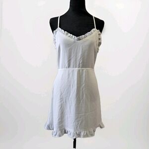 Superdown‎ Women's Y2K BabyDoll Dress Sz M White Preppy Coquette Romantic Fairy